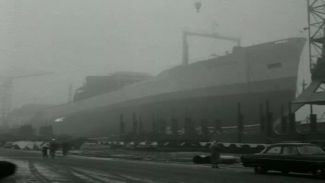 Tewaterlating van supertanker ''Borgholm'' (1959)
