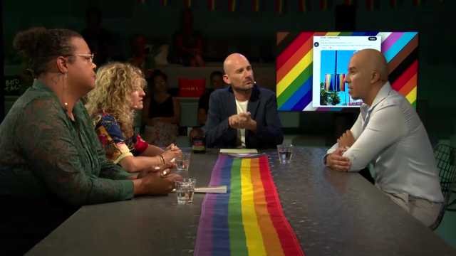 JORIS LIVE! /PRIDE TV LIVE 2022: Jessie Maya, Fahd Larhzaoui, Carolien Borgers & BeyonG Veldkamp en Paul Morris die de show muziekaal afsluit.