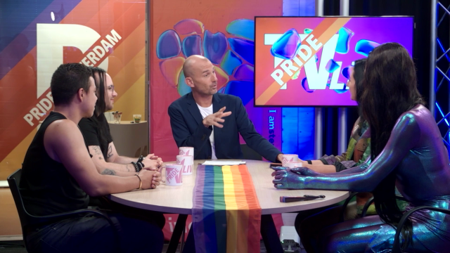 PRIDE TV LIVE 2023: Suzanne van der Laar als co-host, Ma'ma Queen, Manoj Kamps, Jeff van Reen, Jay Muller en Faye Ferry